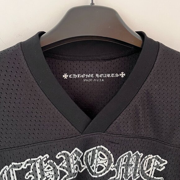 Chrome Hearts Black Short Sleeved Mesh Sweatshirt - Picture 2 of 7